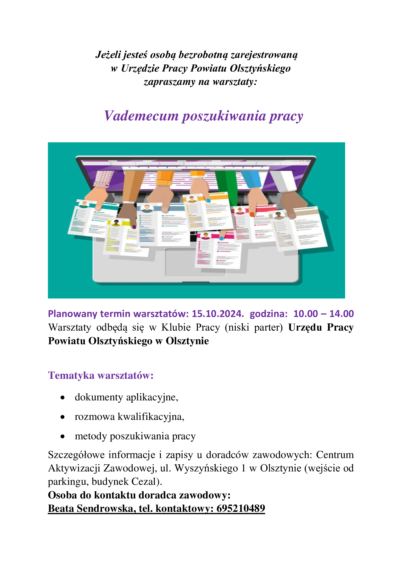 Porada grupowa Vademecum poszukiwania pracy